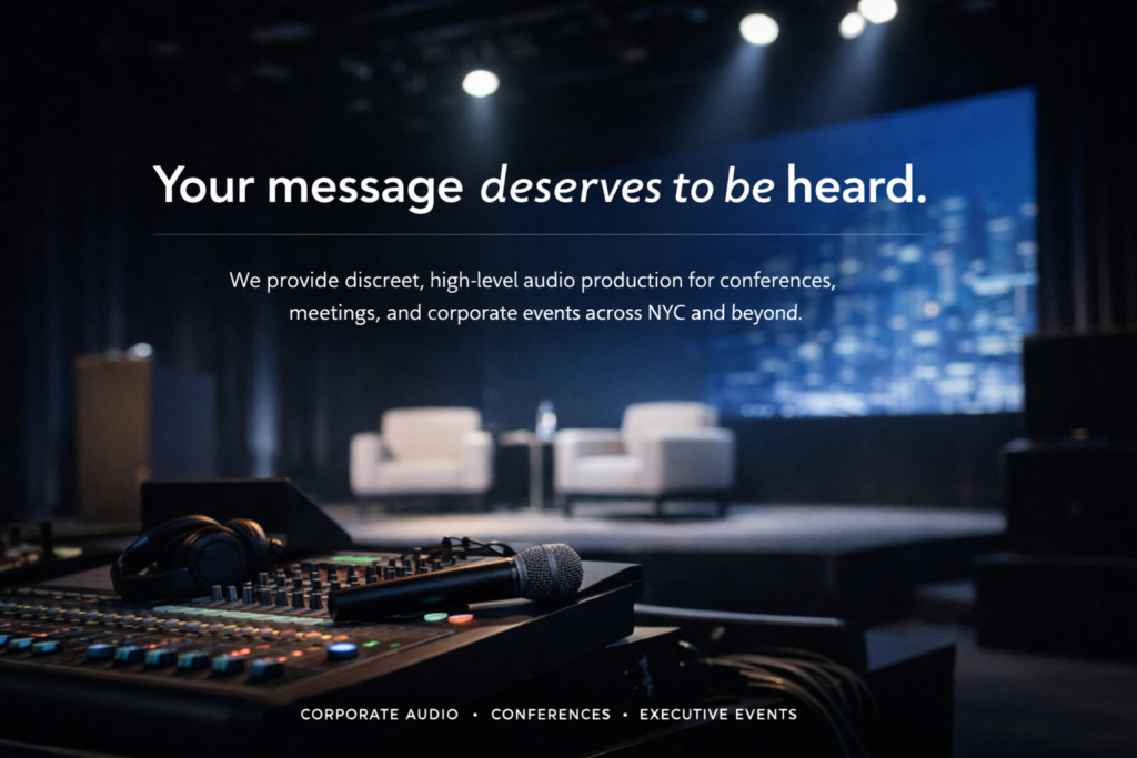 Professional conference and event audio, without friction